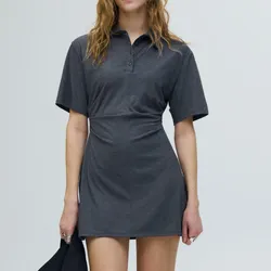 Vestido gris corto Pull&Bear