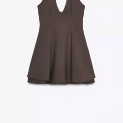 Vestido halter chocolate Zara