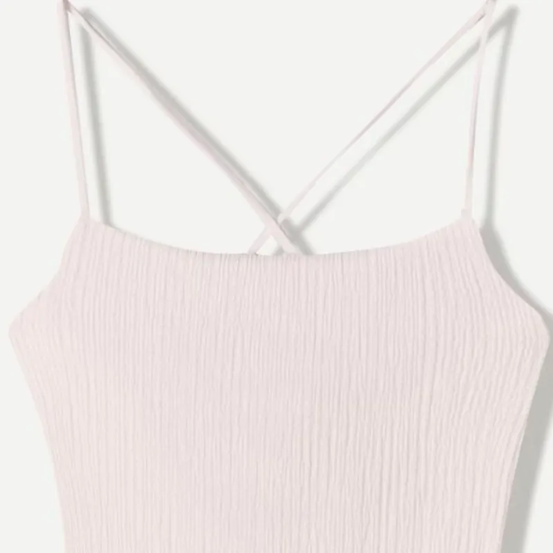 Vestido largo con escote Bershka