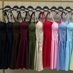 Vestido lazos en hombros