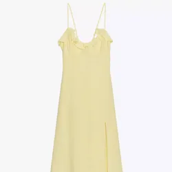 Vestido midi con abertura lateral Zara