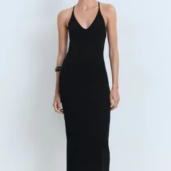 Vestido negro MANGO