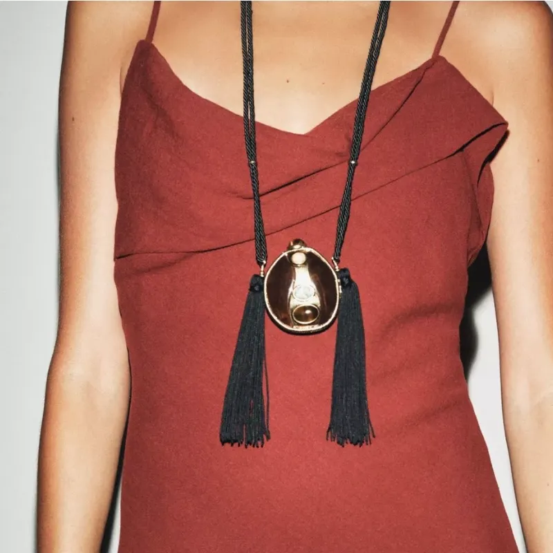 Vestido Ramie Strappy Zara