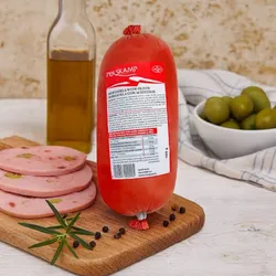 Mortadella de pollo con aceitunas