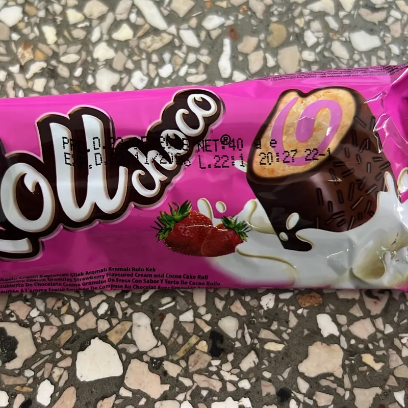 Roll choco fresa con chocolate 