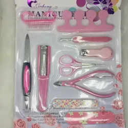 Set de 10 piezas para pedicure y manicure