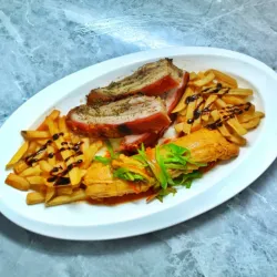 COSTILLA ASADA AL CARBÓN CON TAMAL