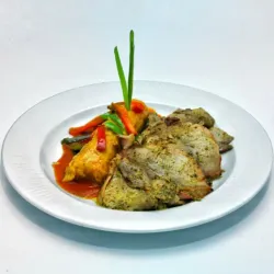 PIERNA ASADA AL CARBÓN CON TAMAL