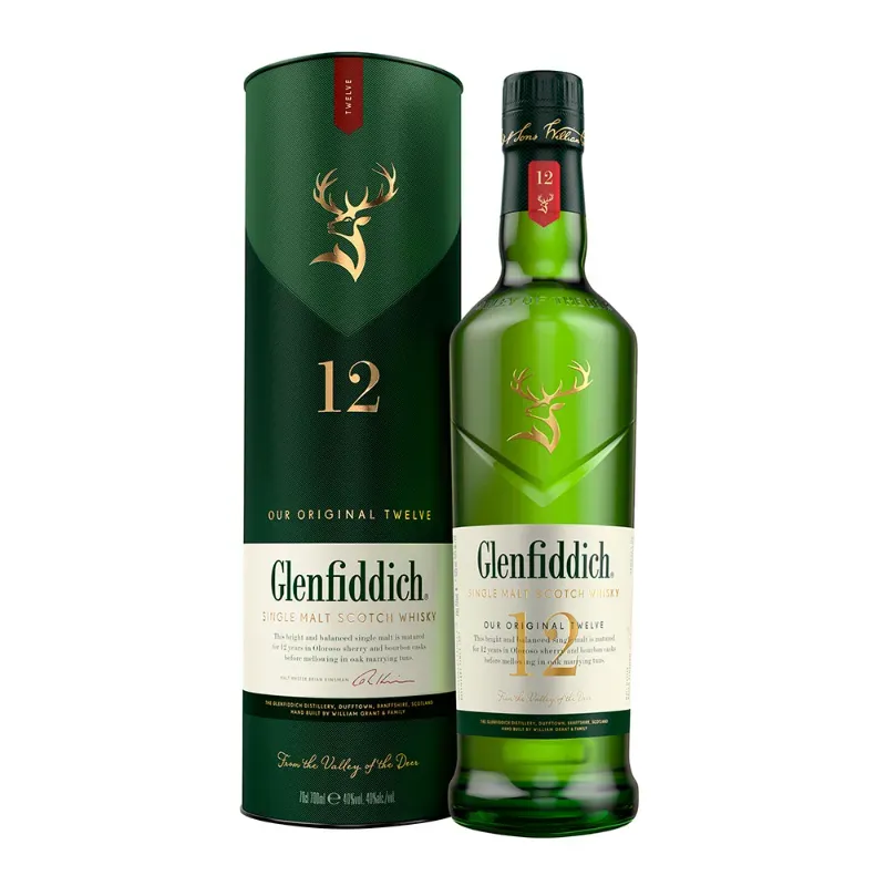WHISKEY Glenfiddich 12 años 1Ltr (verde)