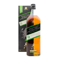 WHISKEY Johnnie Walker Black Label Lowlands Original 12 Años 1Ltr (borde verde)