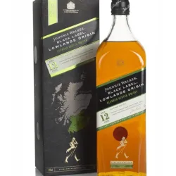 WHISKEY Johnnie Walker Black Label Lowlands Original 12 Años 1Ltr (borde verde)