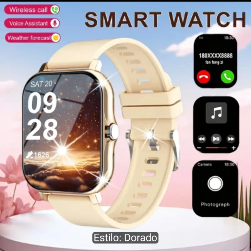 Reloj inteligente color beich