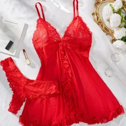 Set rojo de lencería
