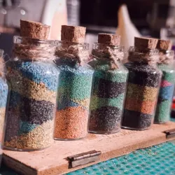 Botellas de arena pequeñas