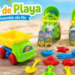 Carrito con accesorios de playa