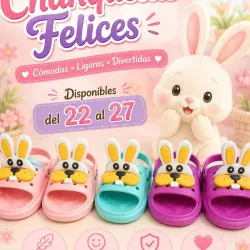 🐰 Chancletas de conejito para niñas.