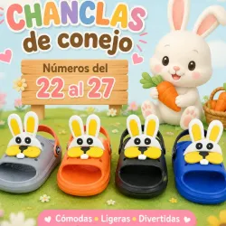 🐰Chancletas de conejitos para niños.