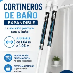 Cortinero Expandible para baños