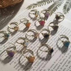 Anillos art line dorados