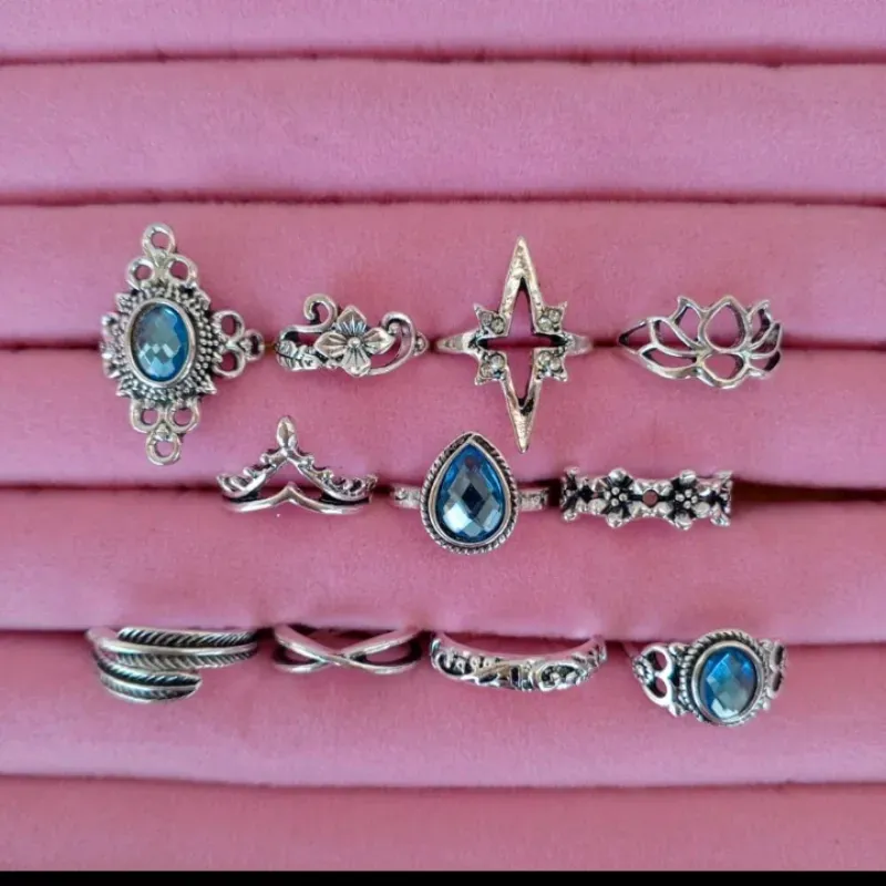 Anillos plateados