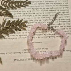 Pulsera de cuarzo rosa