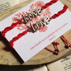 Pulseras Love tejidas