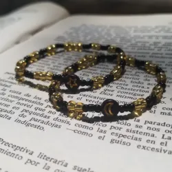 Pulsera Luna y estrella (modelo sencillo)
