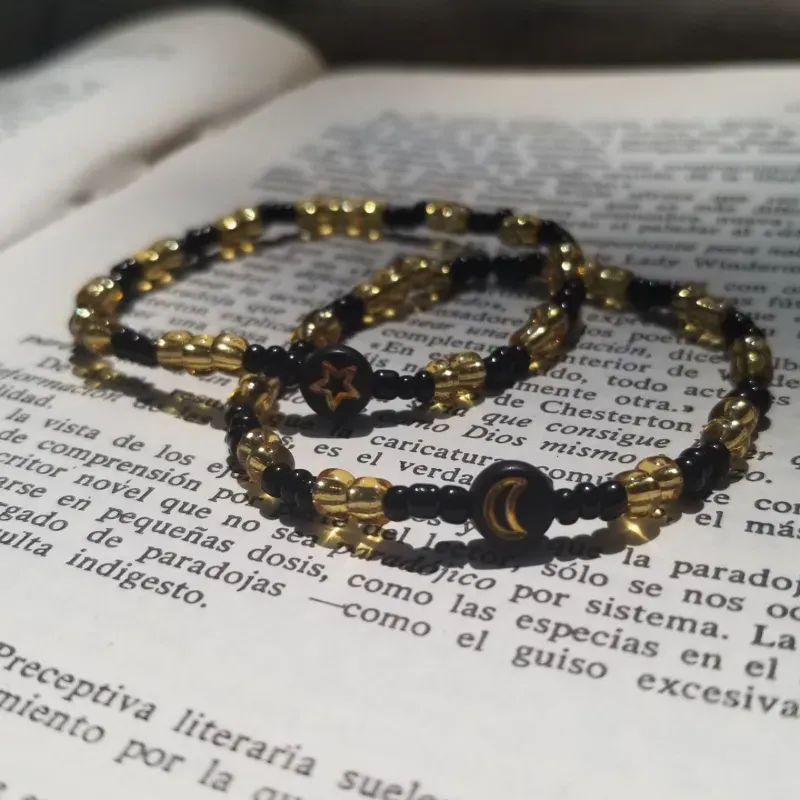 Pulsera Luna y estrella (modelo sencillo)