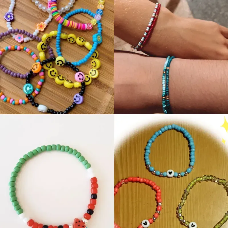 Pulseras de cuentas sencillas