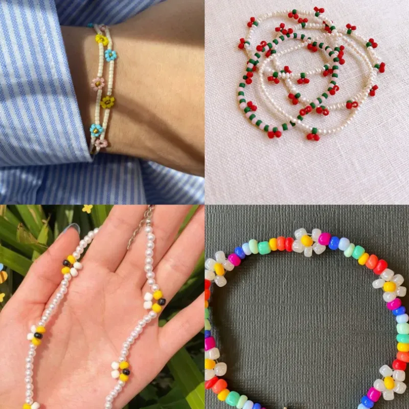 Pulseras de flores y otras formas