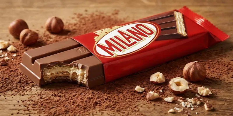 Barra Milano de Chocolate con leche relleno de crema blanca