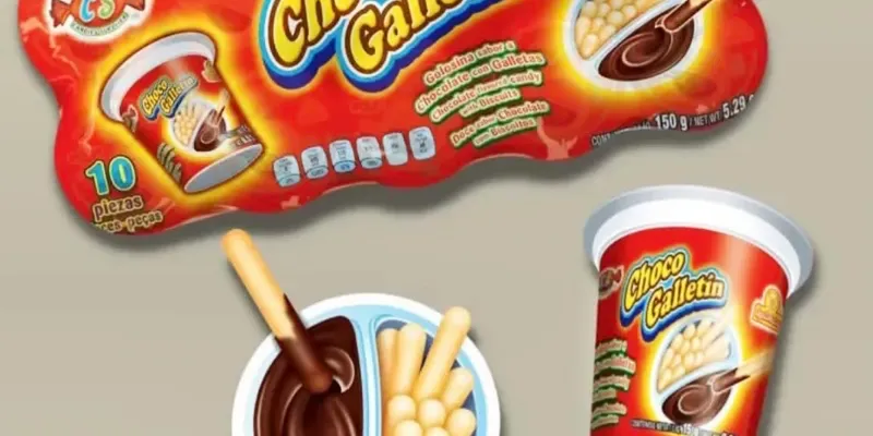 Choco Galletín - Golosina sabor a Chocolate con Galletas en forma de palillos 