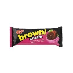 Galleta Browni Cream rellenas con crema sabor fresa  