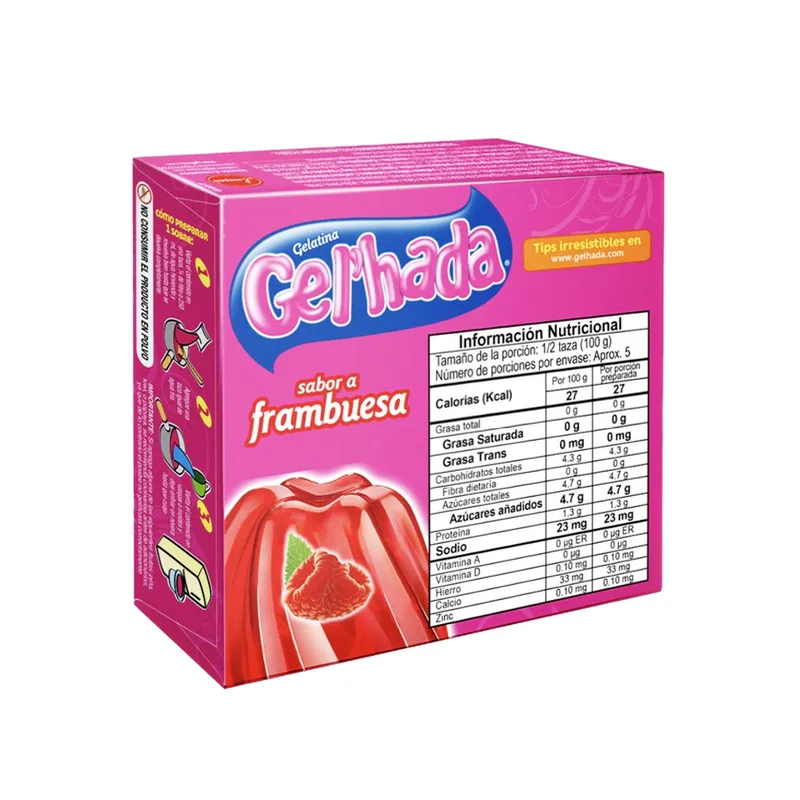 Gelatina Gel'hada frambuesa