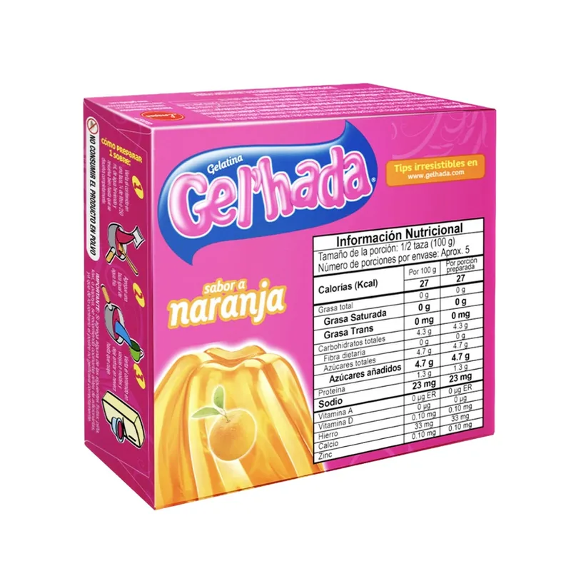 Gelatina Gel'hada naranja
