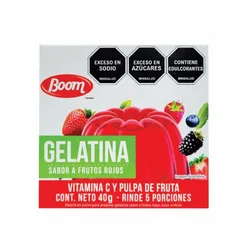 Gelatina sabor a frutos rojos Boom