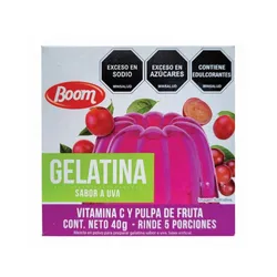 Gelatina sabor a uva Boom