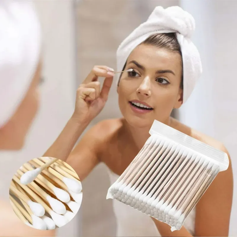 Hisopos de Bambú y Algodón - Biodegradables y Ecológicos