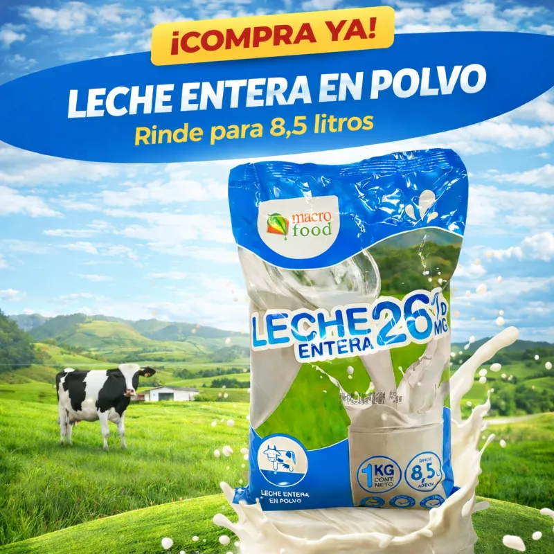 Leche Entera en Polvo Macro Food