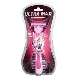 Máquina de Afeitar Ultra Max para mujer - Pack con 4 Cartuchos de Repuesto
