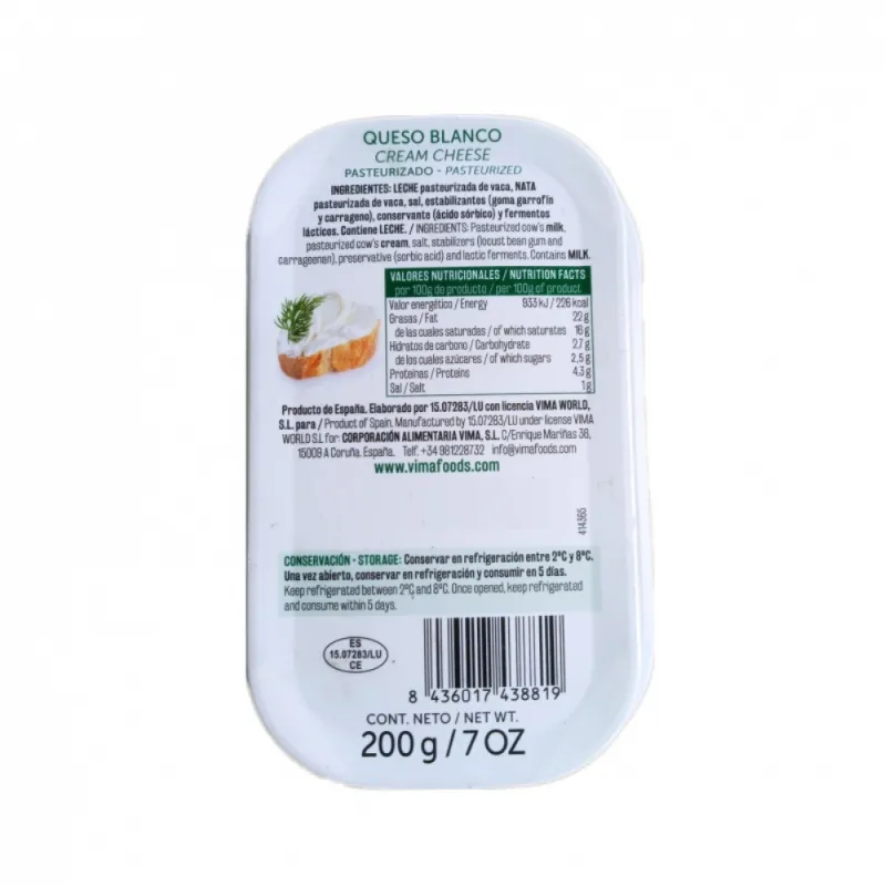 Queso Crema Vima Foods