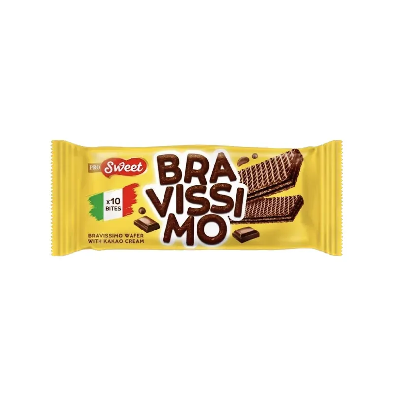 Sorbeto Bravissimo con crema de cacao.