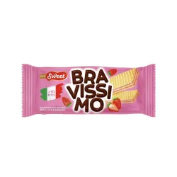 Sorbeto Bravissimo con crema de fresa