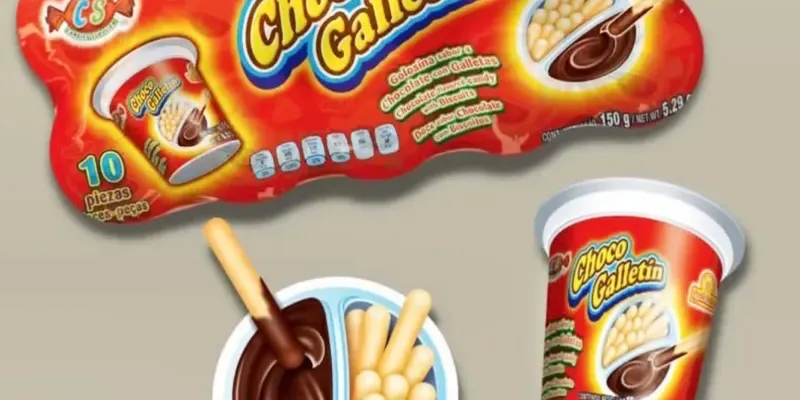 Choco Galletín - Golosina sabor a Chocolate con Galletas en forma de palillos 
