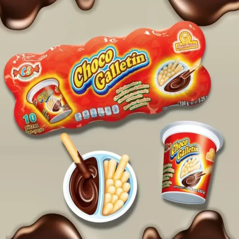 Choco Galletín - Golosina sabor a Chocolate con Galletas en forma de palillos 