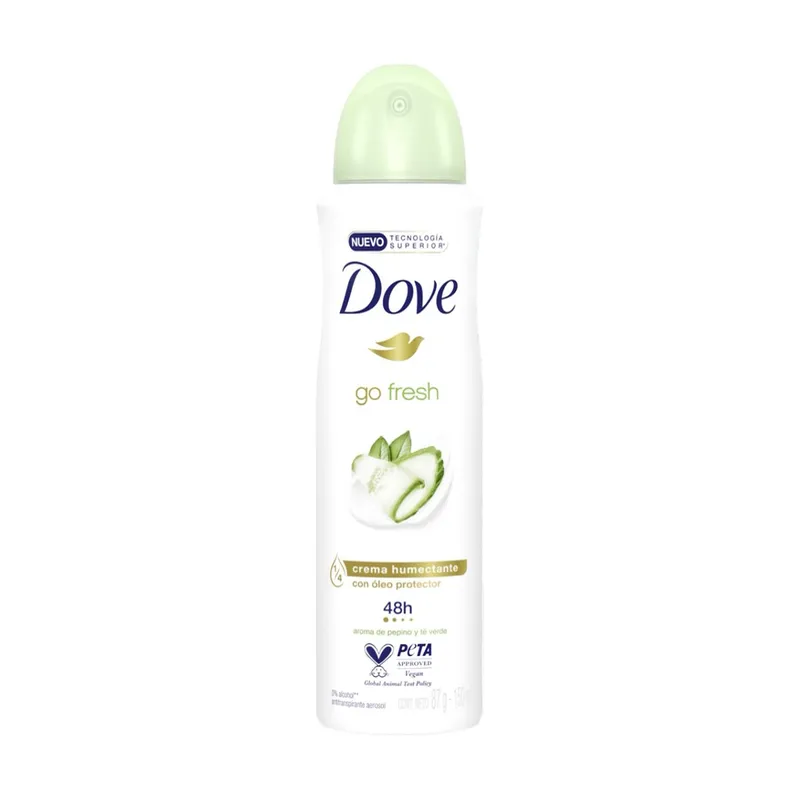 Desodorante Antitranspirante Aerosol Dove Go Fresh - Pepino y Té Verde