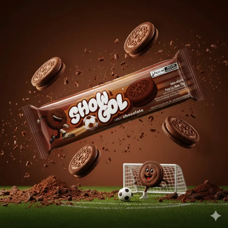 Galletas Show Gol relleno sabor Chocolate