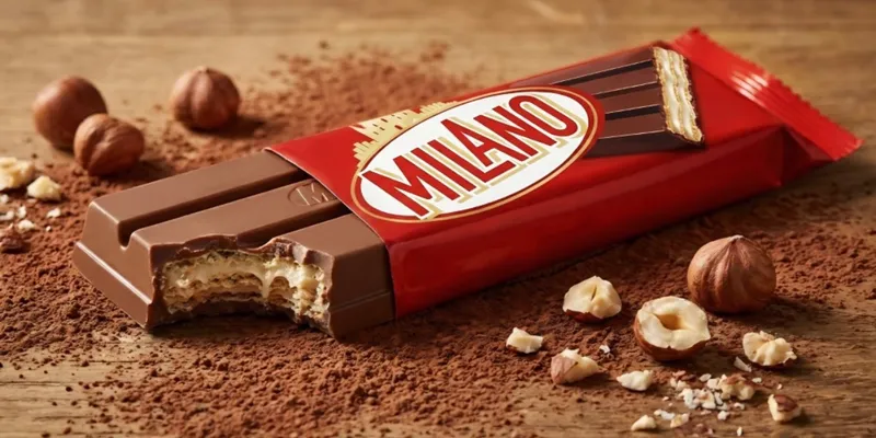 Barra Milano de Chocolate con leche relleno de crema blanca