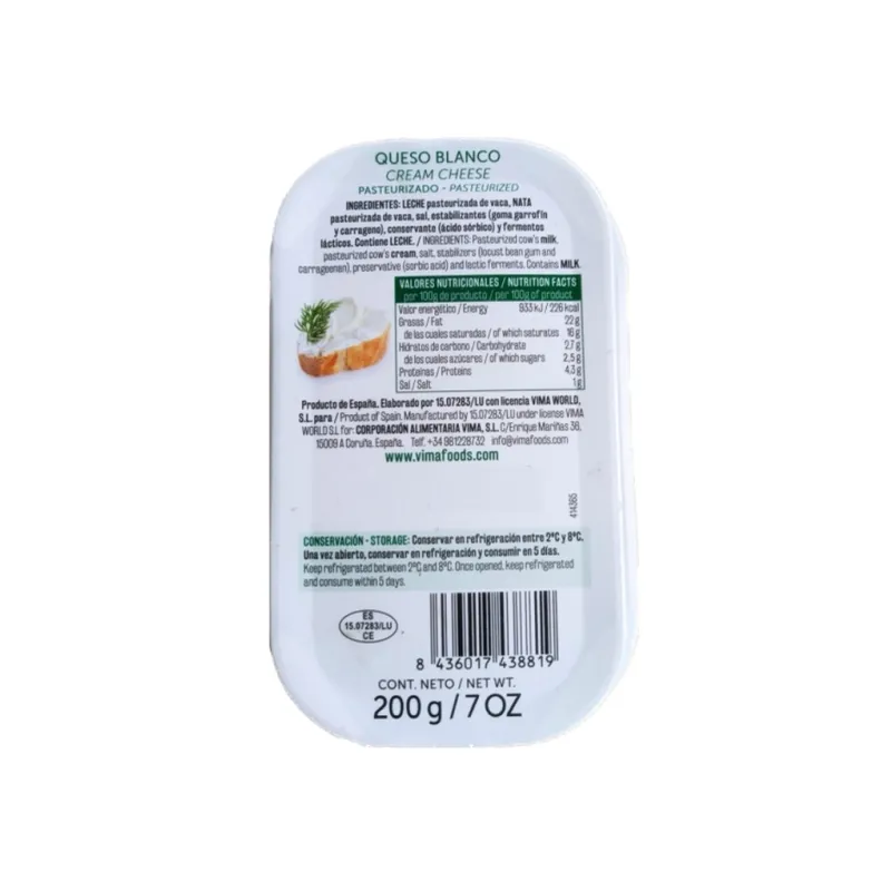 Queso Crema Vima Foods