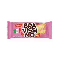 Sorbeto Bravissimo con crema de fresa